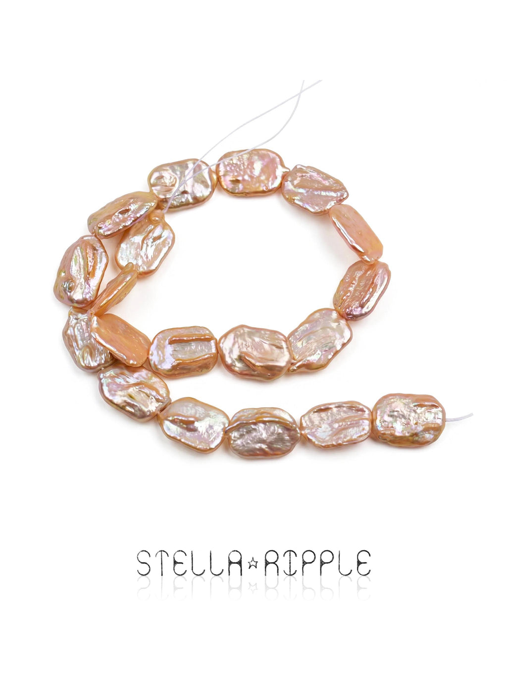 Glow Square Shape Pearl Strand (20 pcs, 15–20mm, Full Drill)