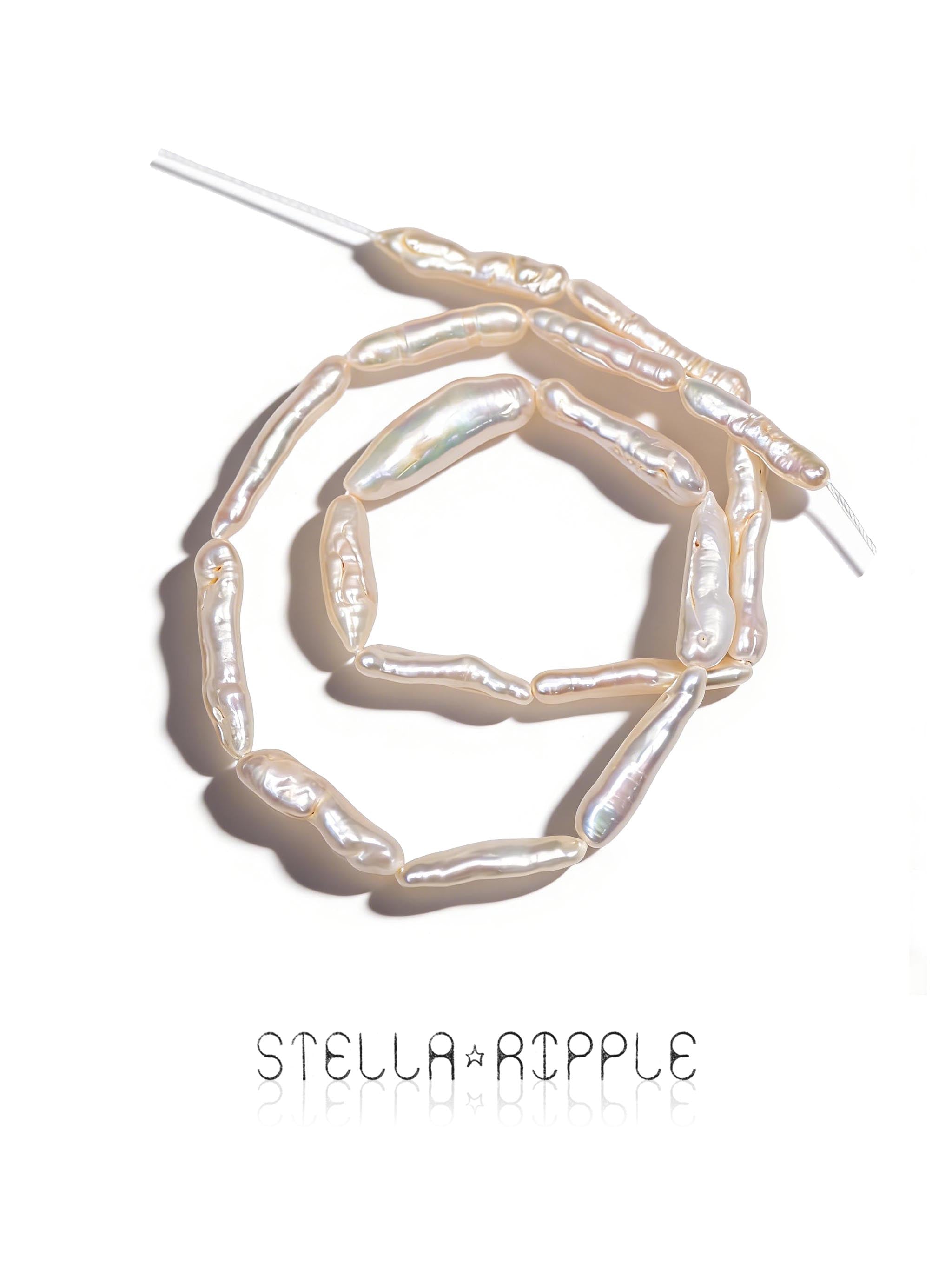 Halo Line Shape Pearl Strand (20 pcs, 6×20mm, Full Drill)