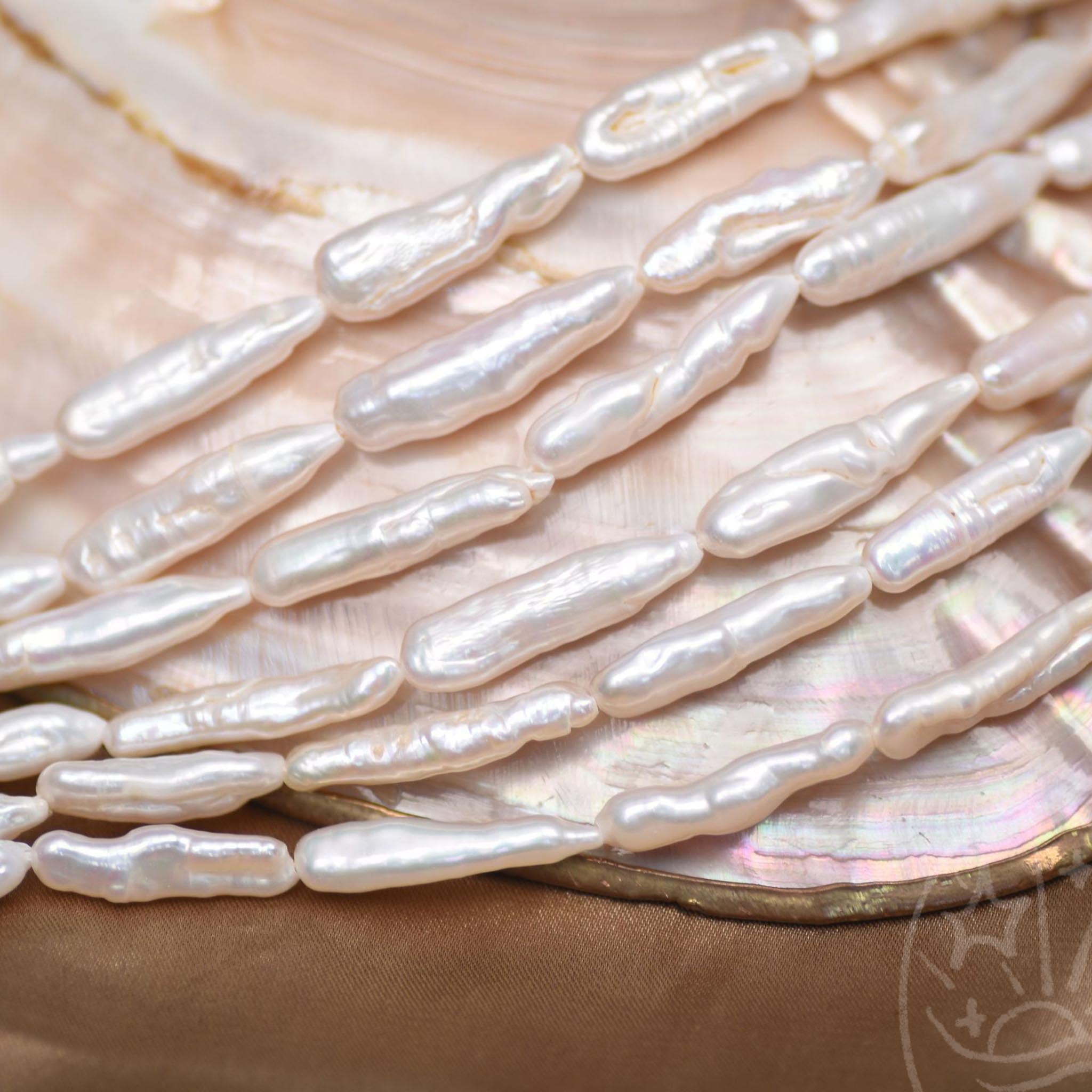 Halo Line Shape Pearl Strand (20 pcs, 6×20mm, Full Drill)