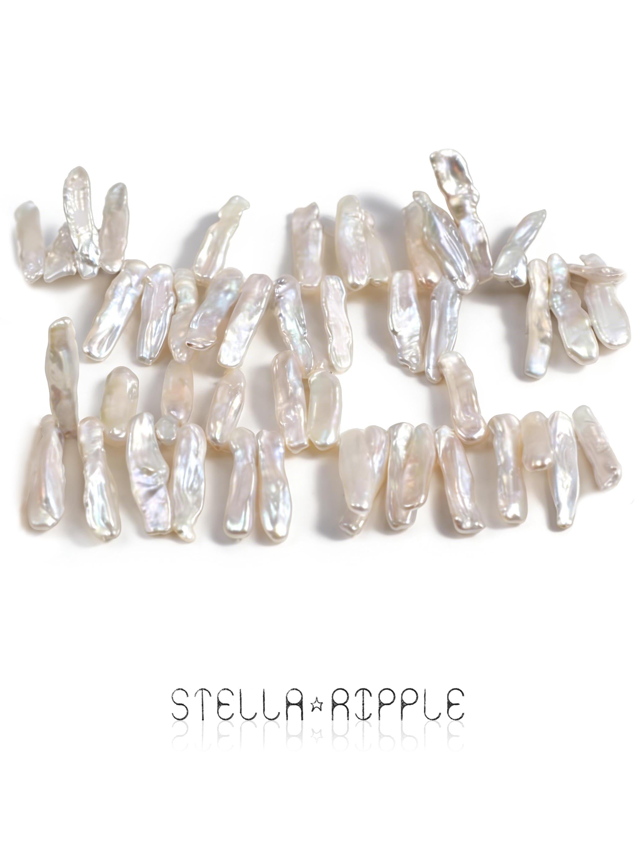 Halo Line Shape Pearl Strand (20 pcs, 6×25mm, Top Drill)