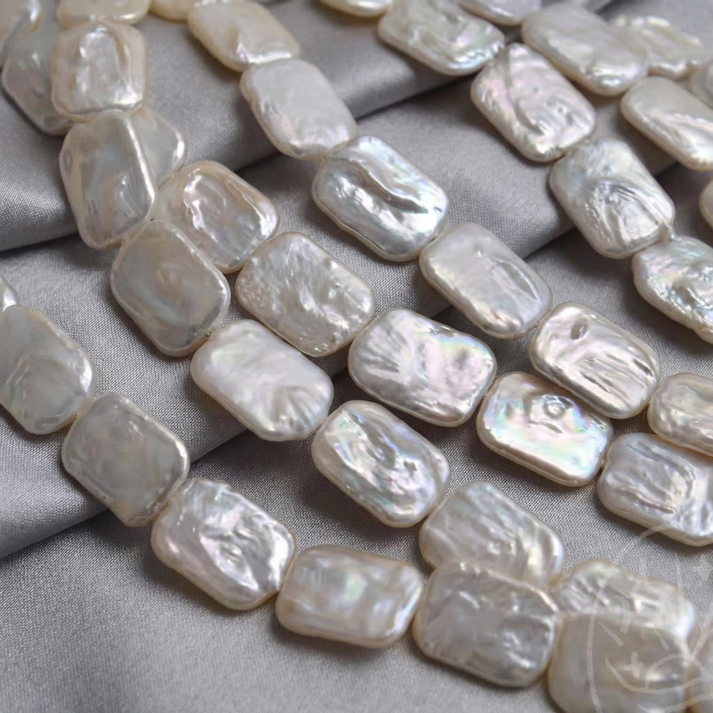 Halo Square Shape Pearl Strand (20 pcs, 12–16mm, Full Drill)