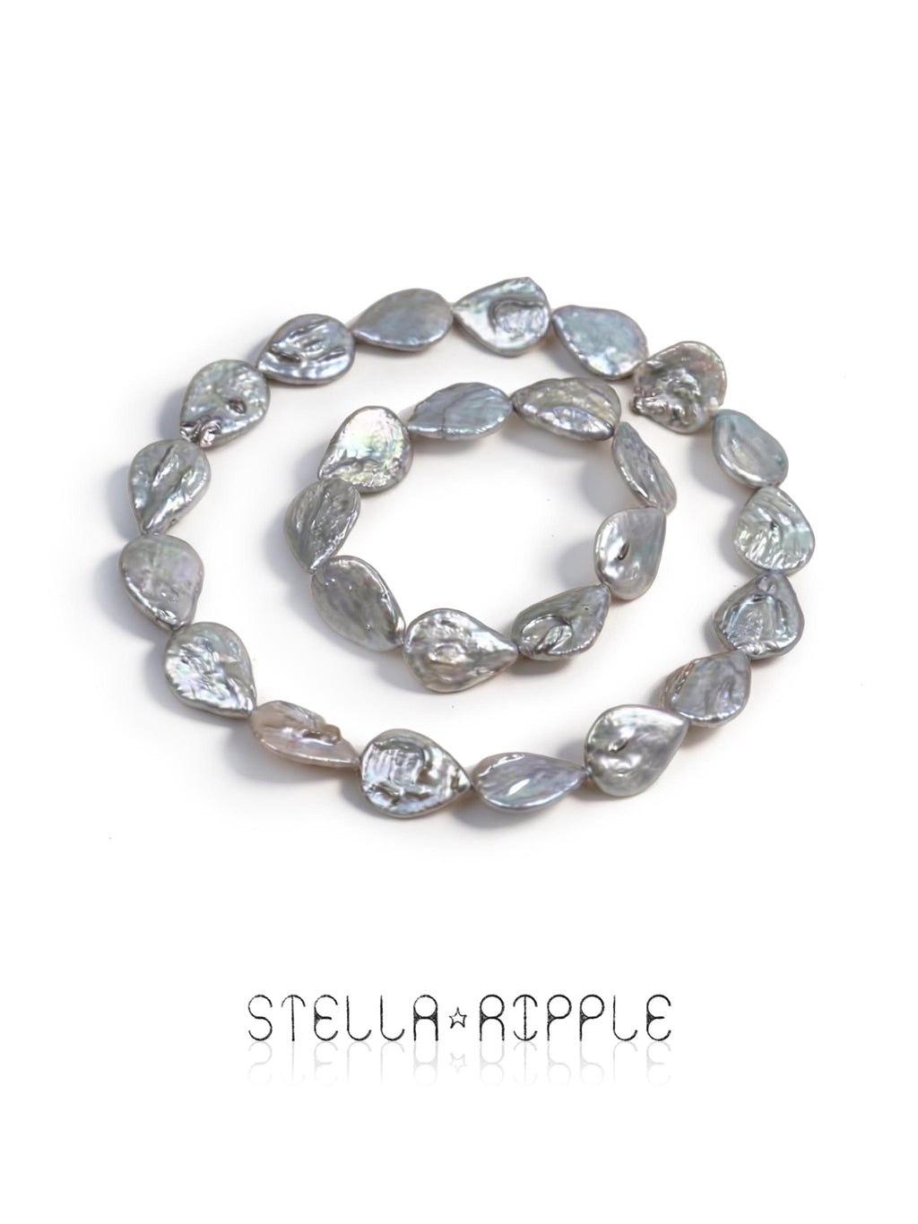 Halo Teardrop Shape Pearl Strand (20 pcs, 14–18mm, Full Drill)
