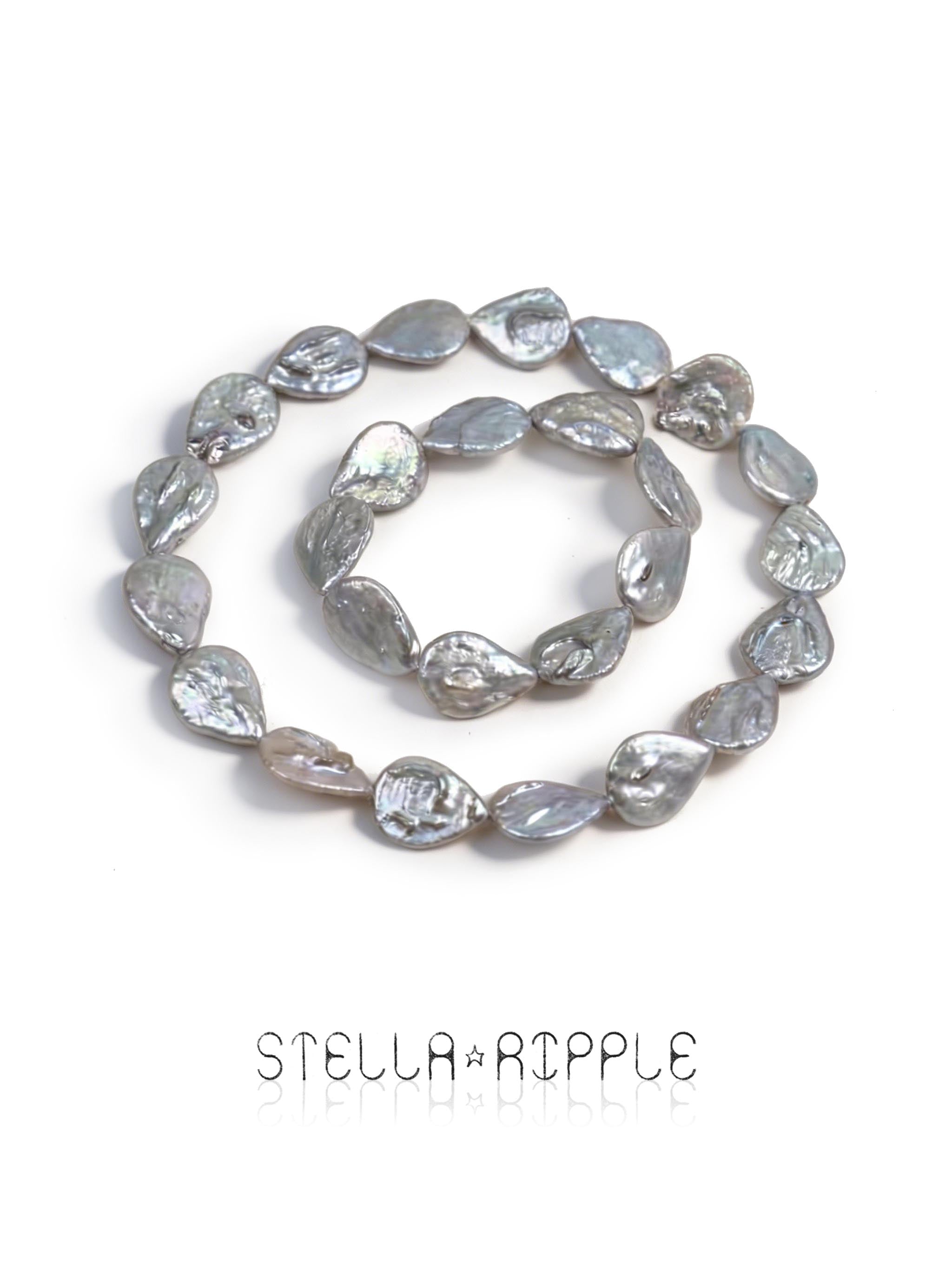 Halo Teardrop Shape Pearl Strand (20 pcs, 14–18mm, Full Drill)