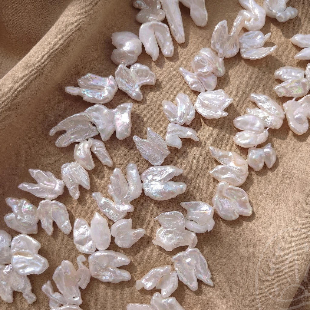 Halo Wing Shape Pearl Strand (20 pcs, 13×19mm, Full Drill)