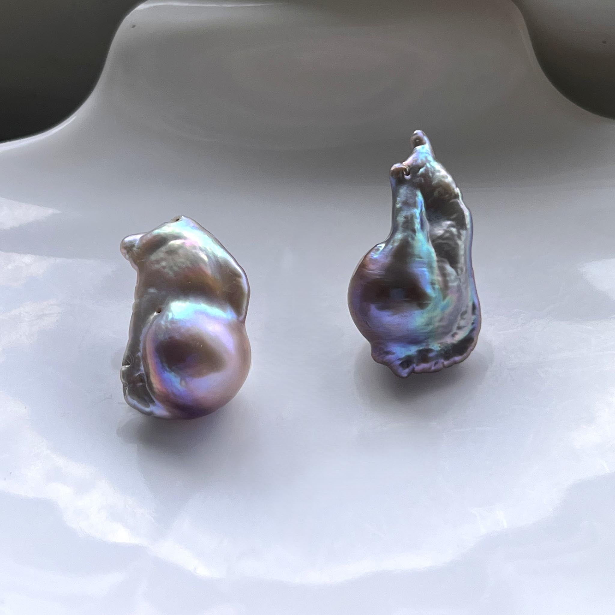 Blue Tear【2pc 22mm+ Medium Baroque】(Only 5 left)