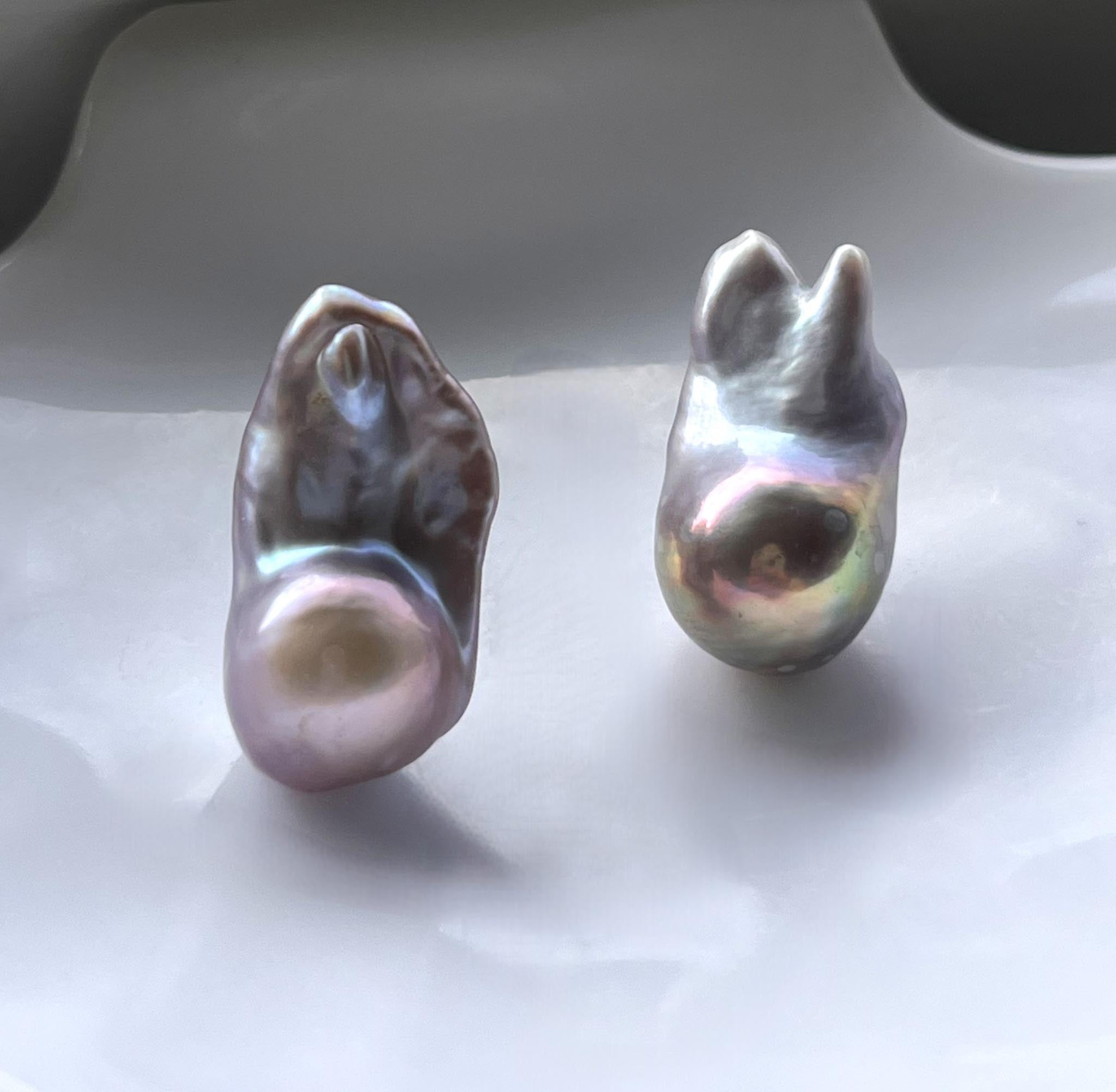 Blue Tear【2pc 22mm+ Medium Baroque】(Only 5 left)