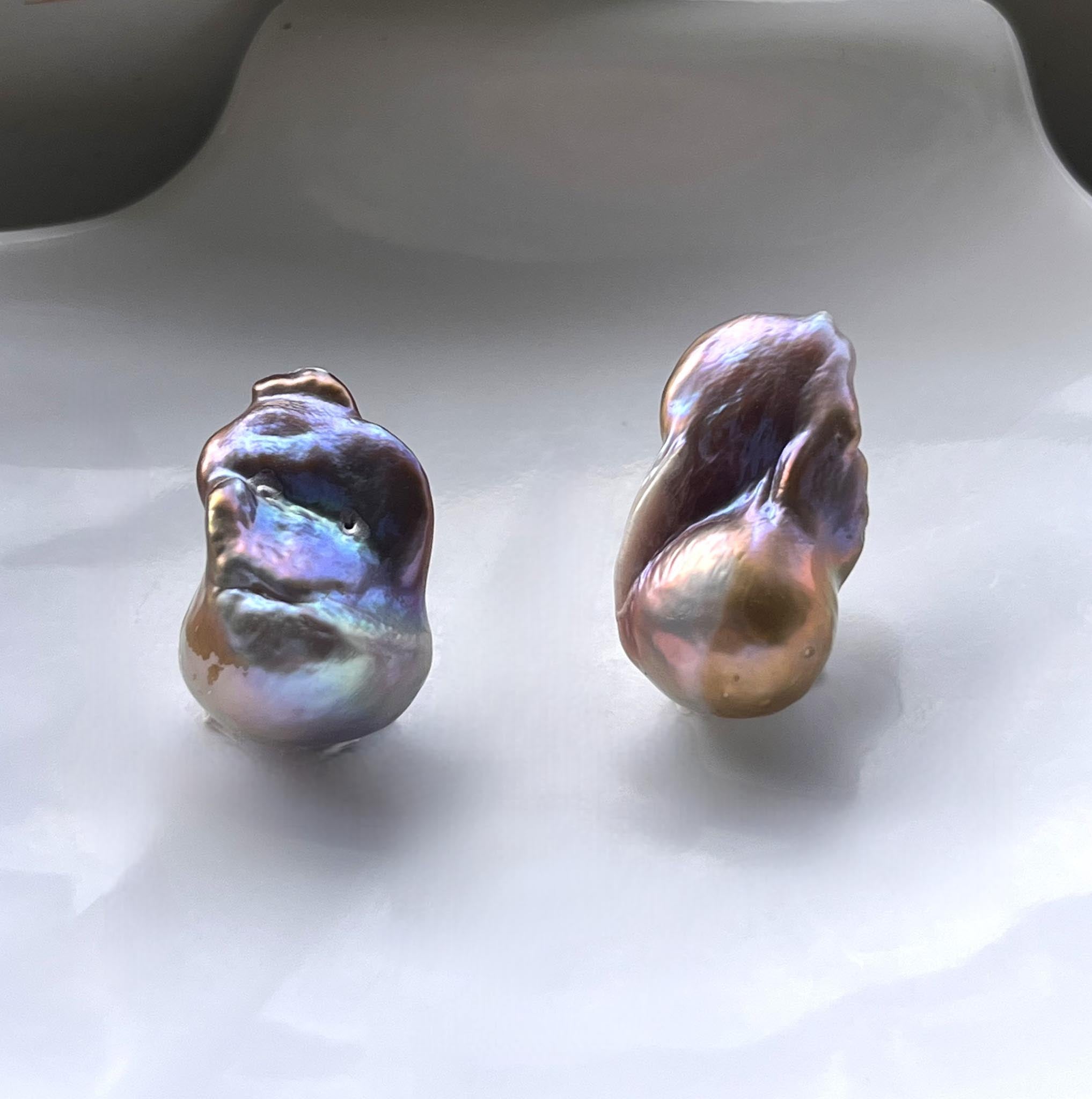 Blue Tear【2pc 22mm+ Medium Baroque】(Only 5 left)