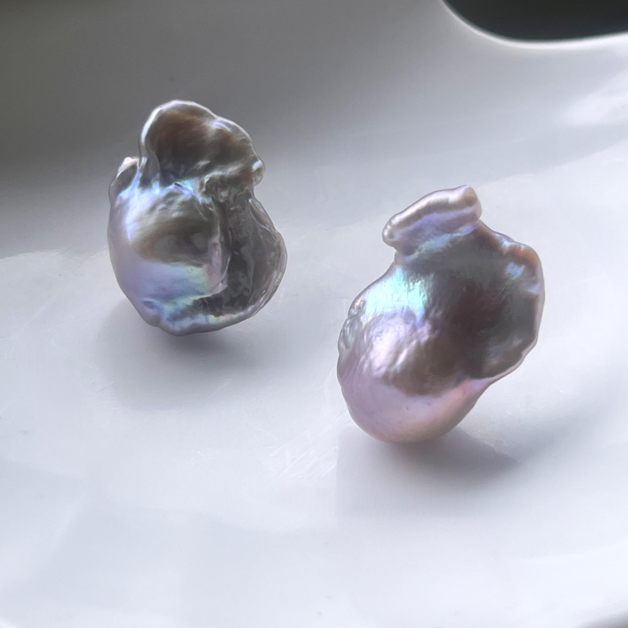Blue Tear【2pc 22mm+ Medium Baroque】(Only 5 left)