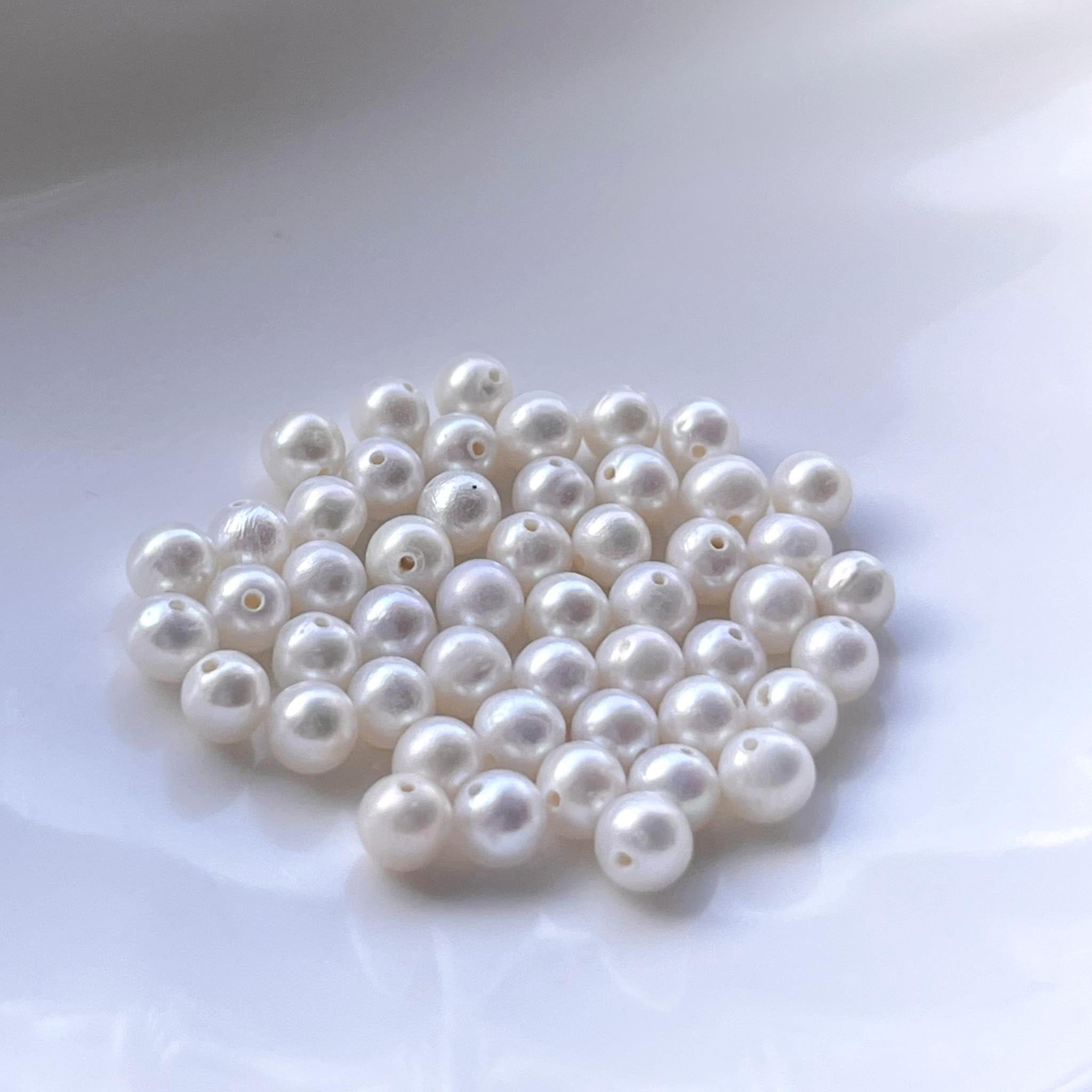 Nearround White Pearl【20pc NR-White Pearls】(Only 2 left)
