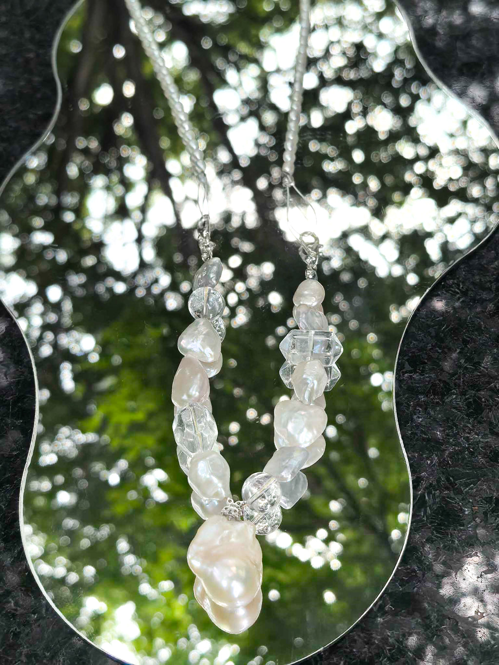 Misty Ocean Waves Necklace