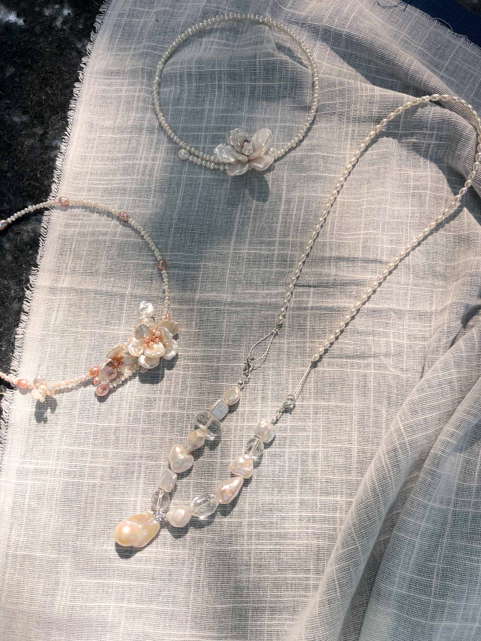 Misty Ocean Waves Necklace