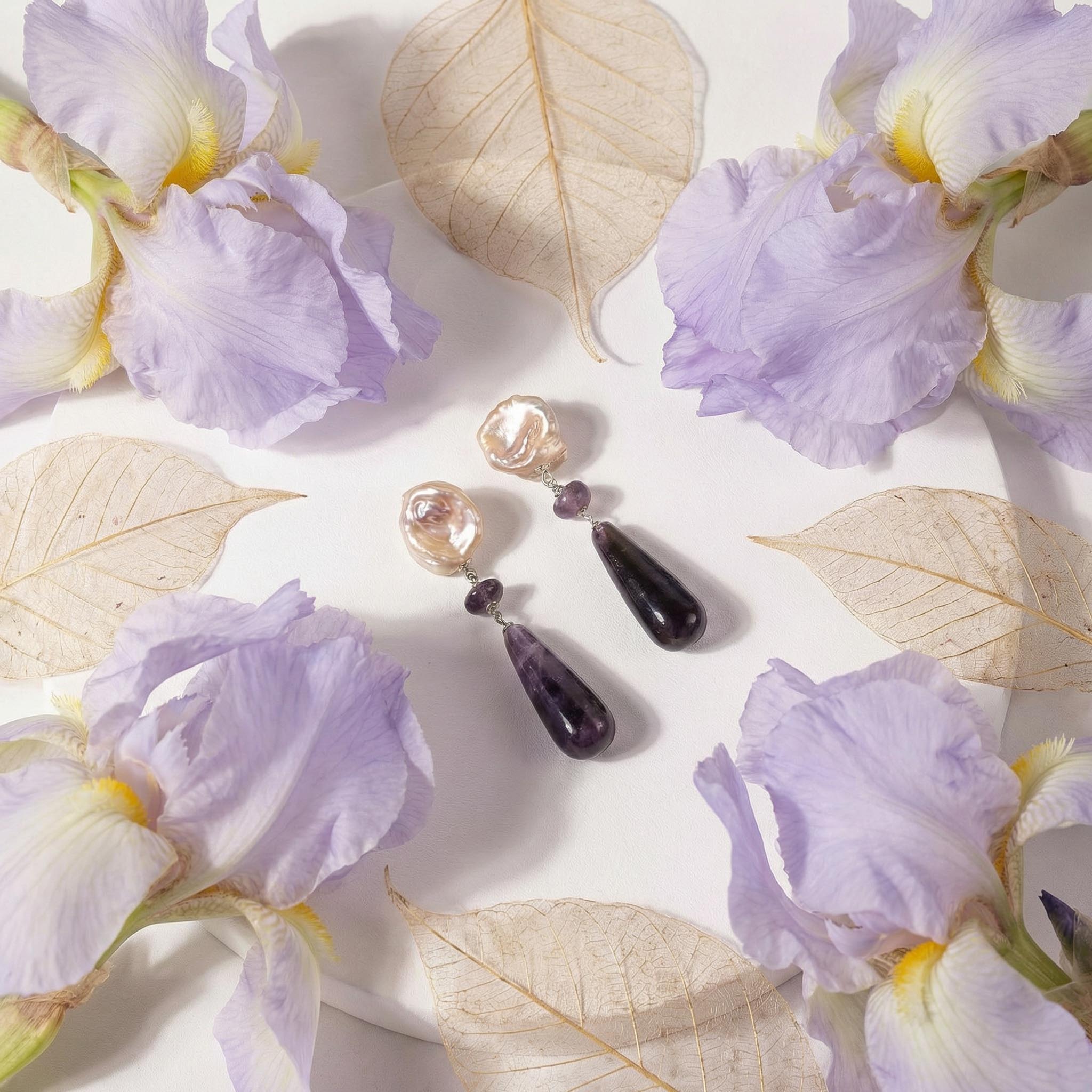 Iris Blossom Earrings