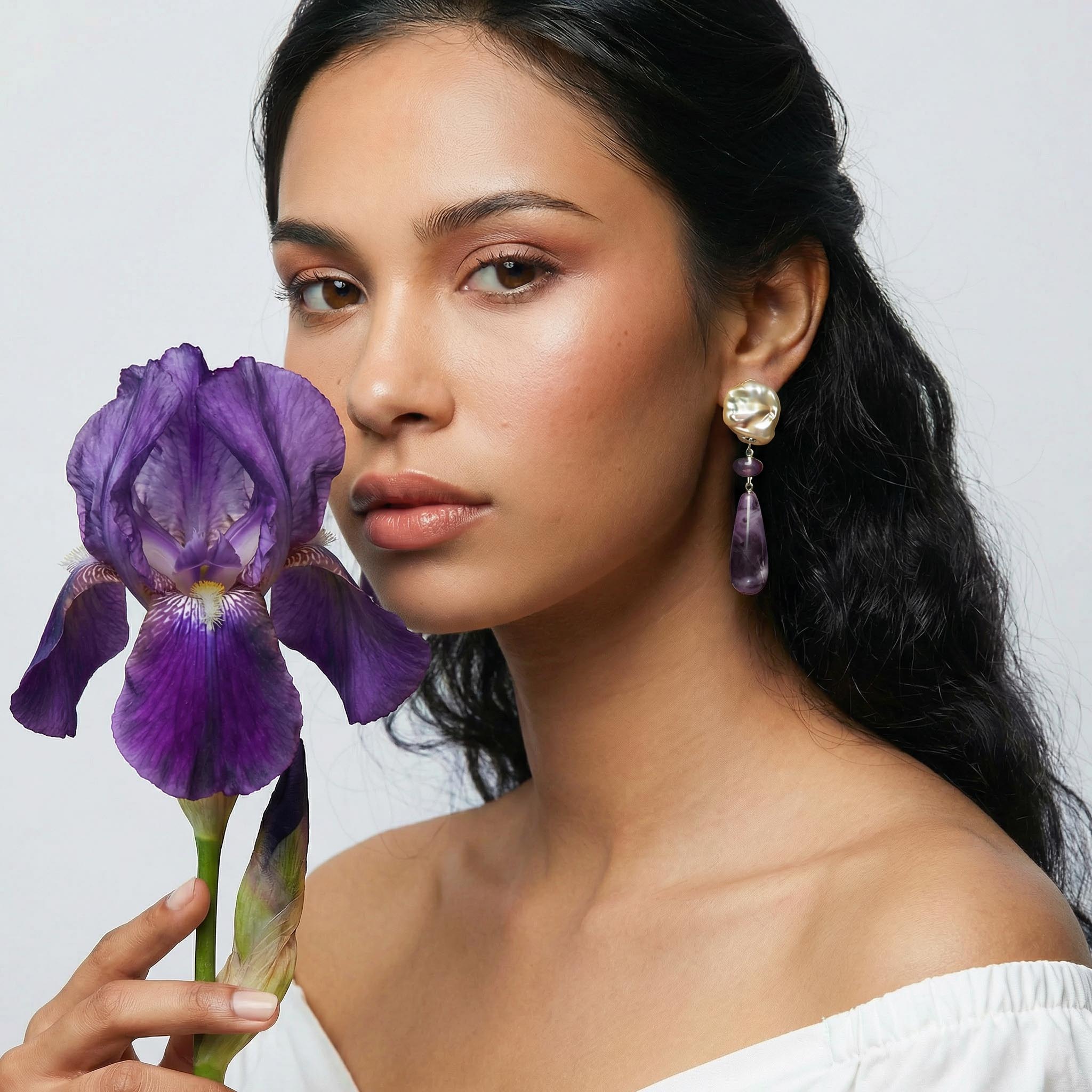 Iris Blossom Earrings