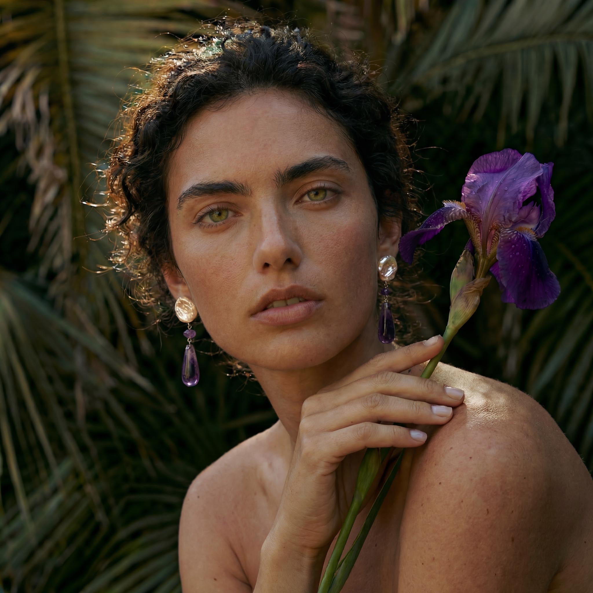 Iris Blossom Earrings