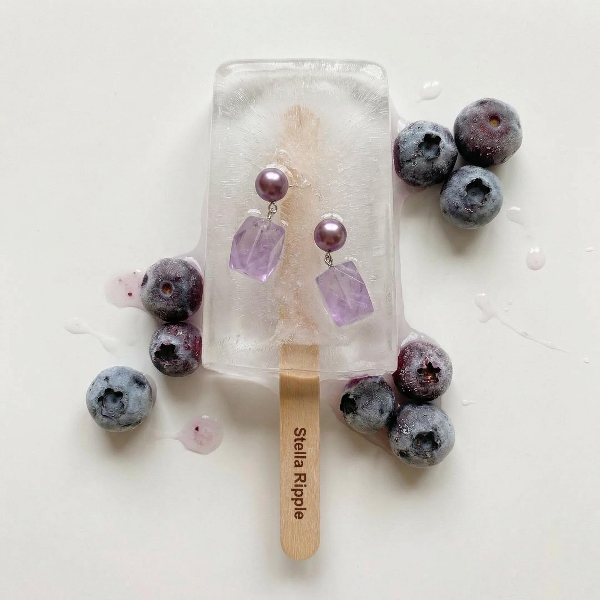 Faceted Amethyst Aurora Earrings