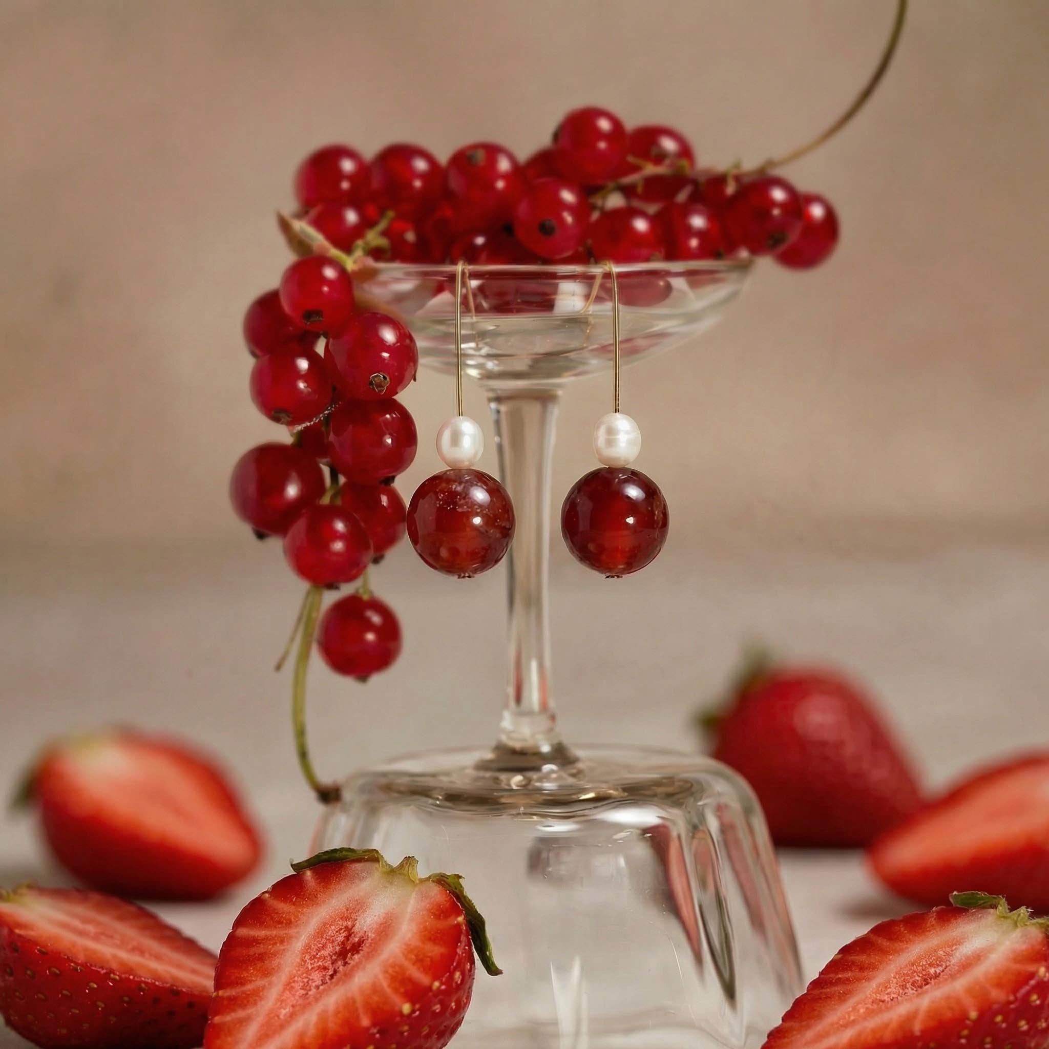 Berry Heart Earrings