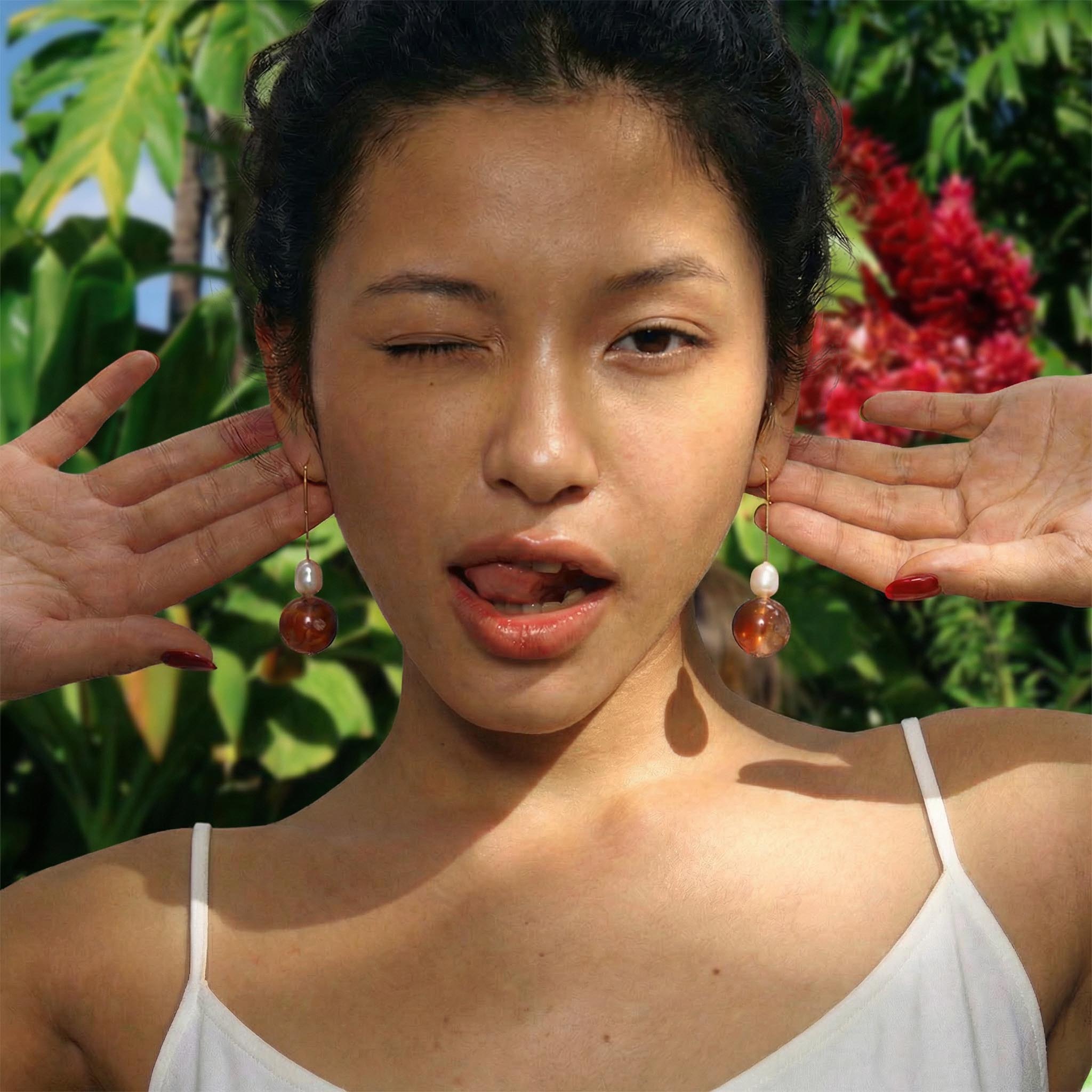 Berry Heart Earrings