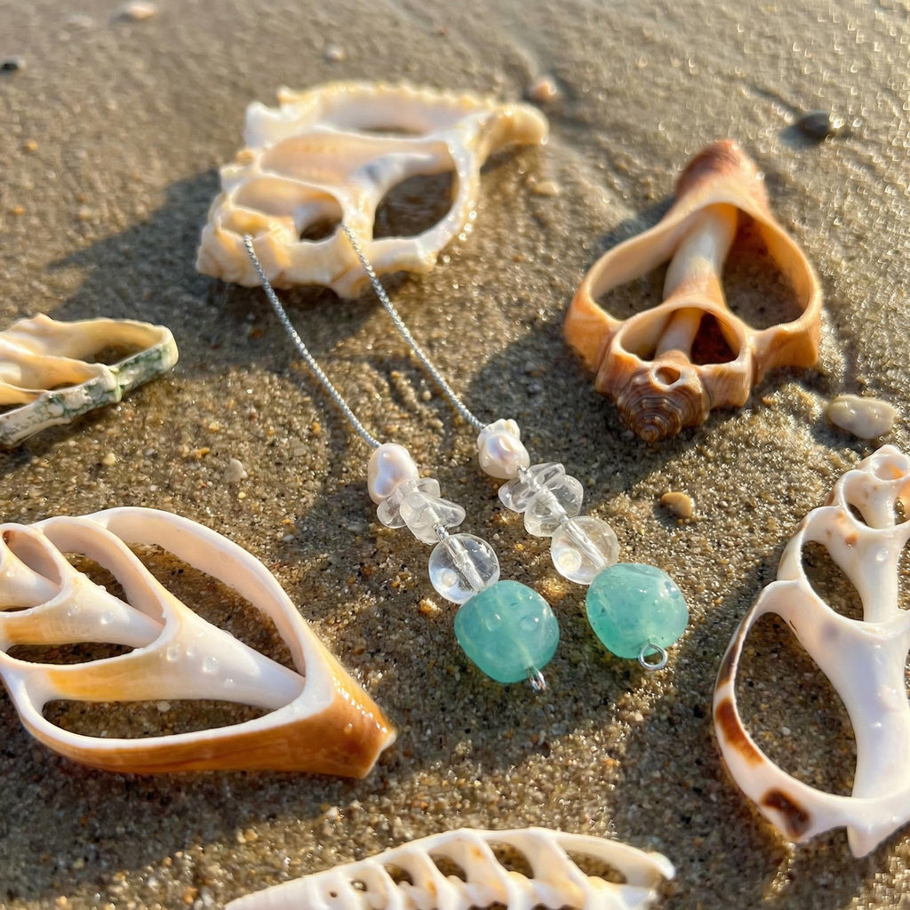 Blue-green Glacial Earrings