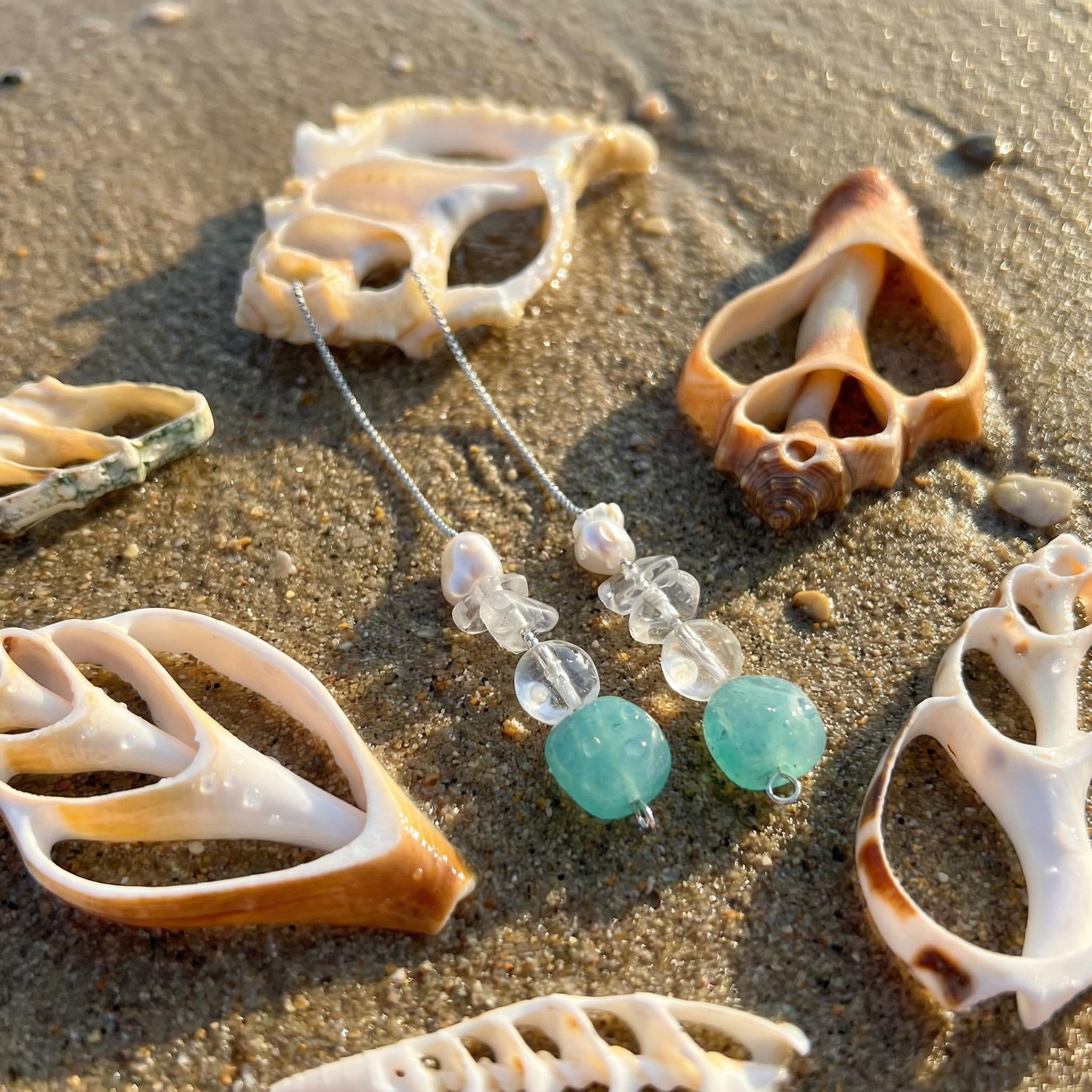 Blue-green Glacial Earrings