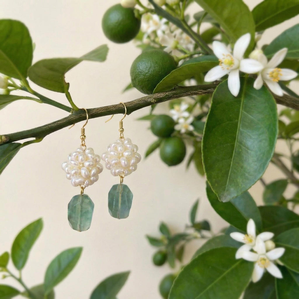 Lime Blossom Earrings