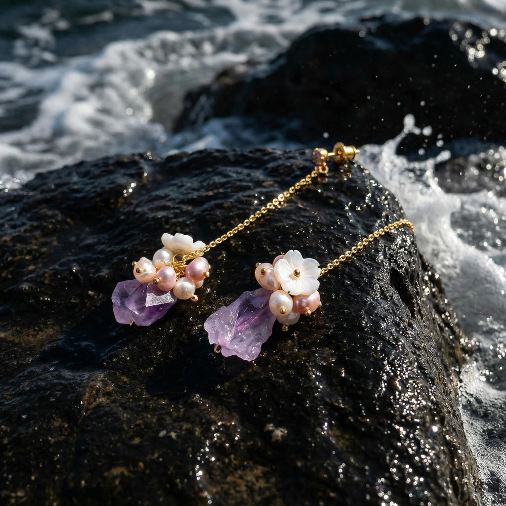 Violet Blossom Earring