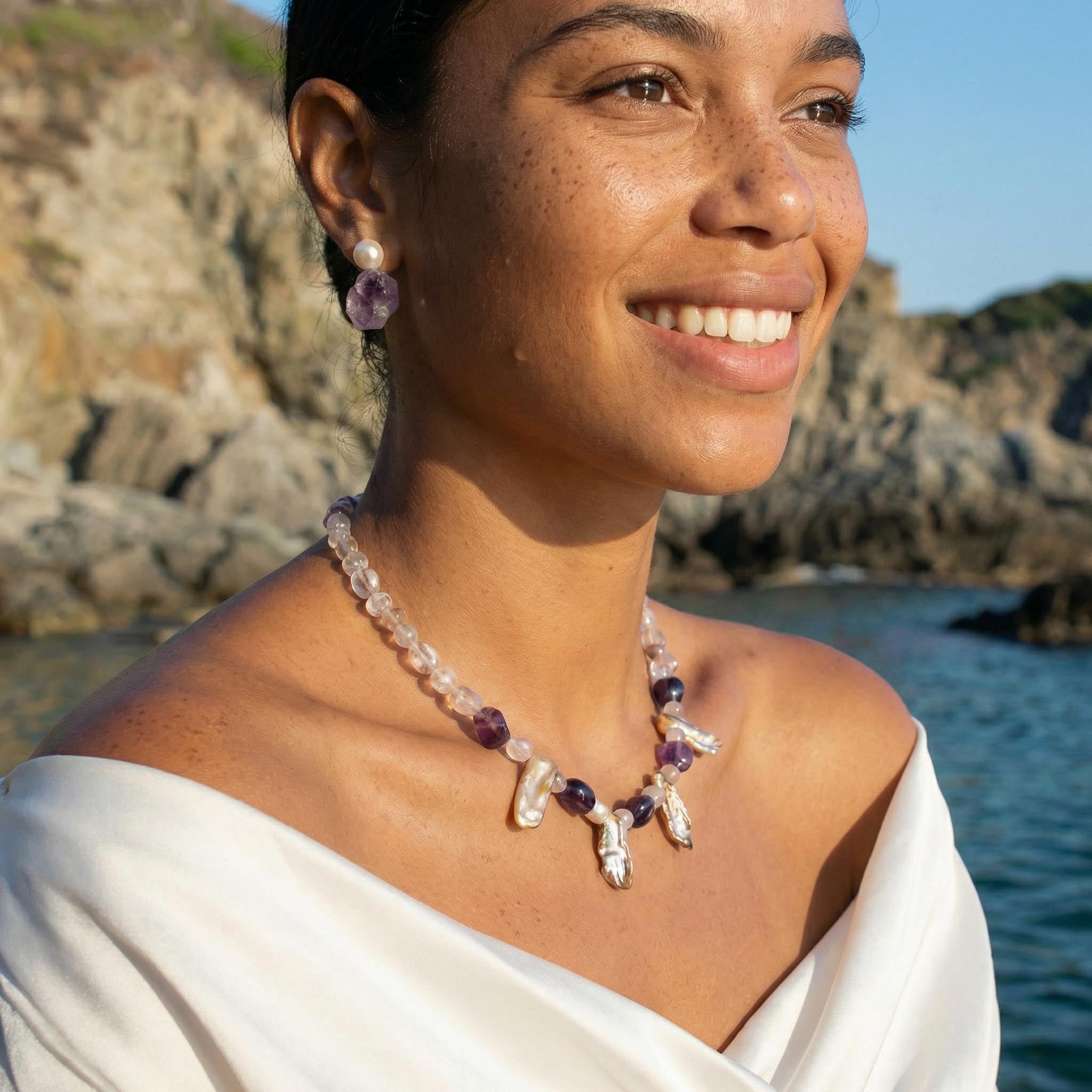 Amethyst Cavern Earring