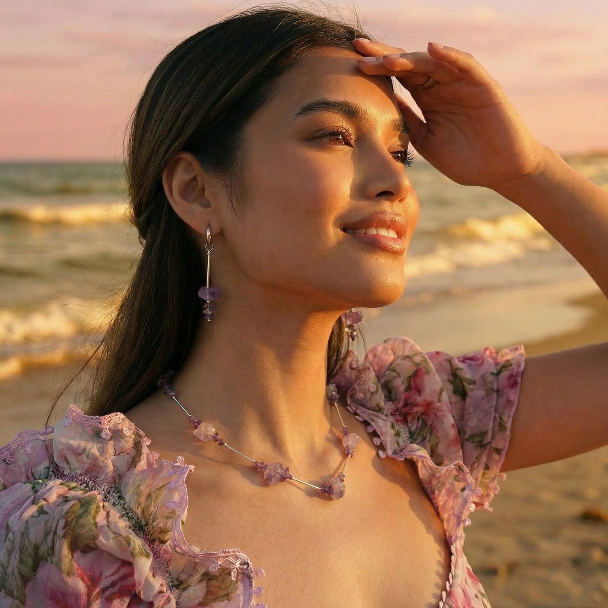 Starlit Amethyst Earrings