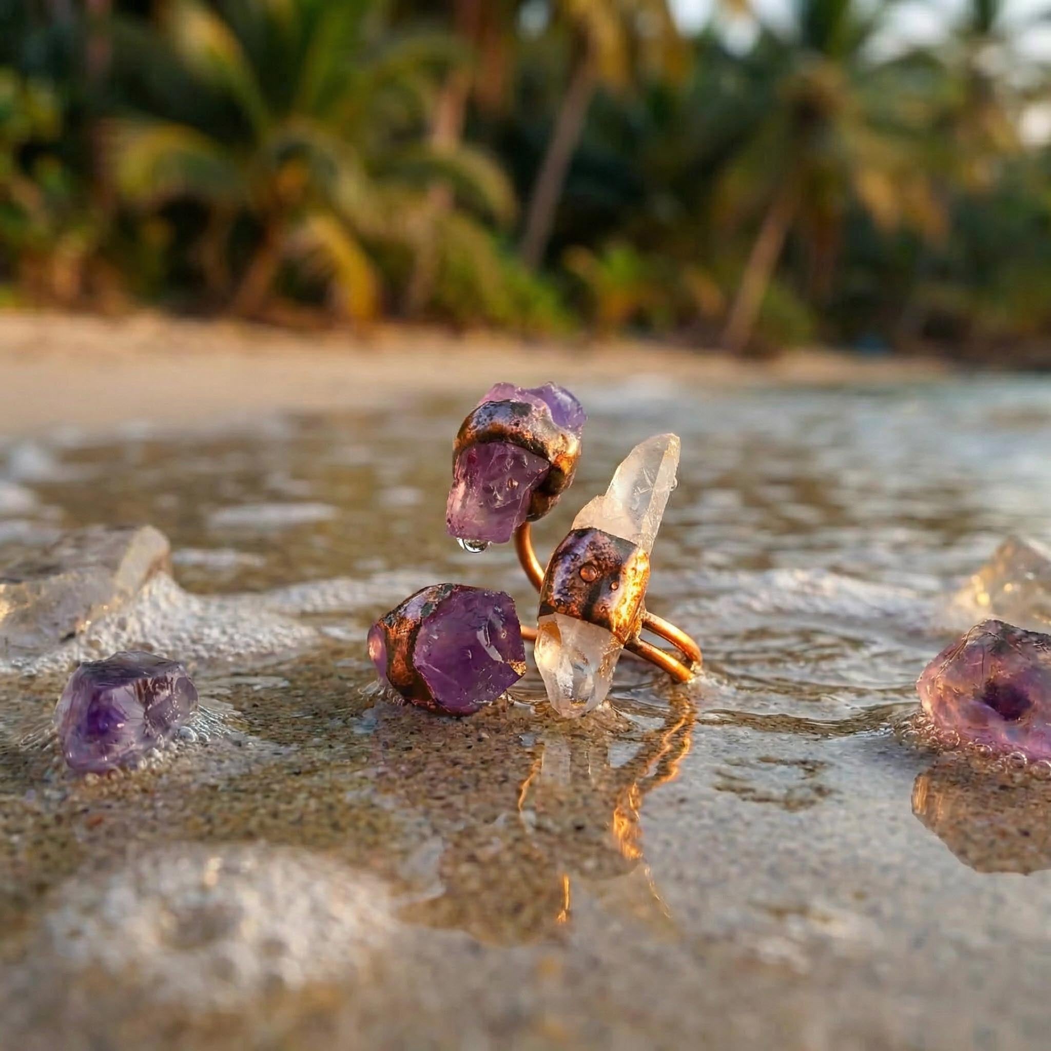 Frozen Sea at Sunset Ring