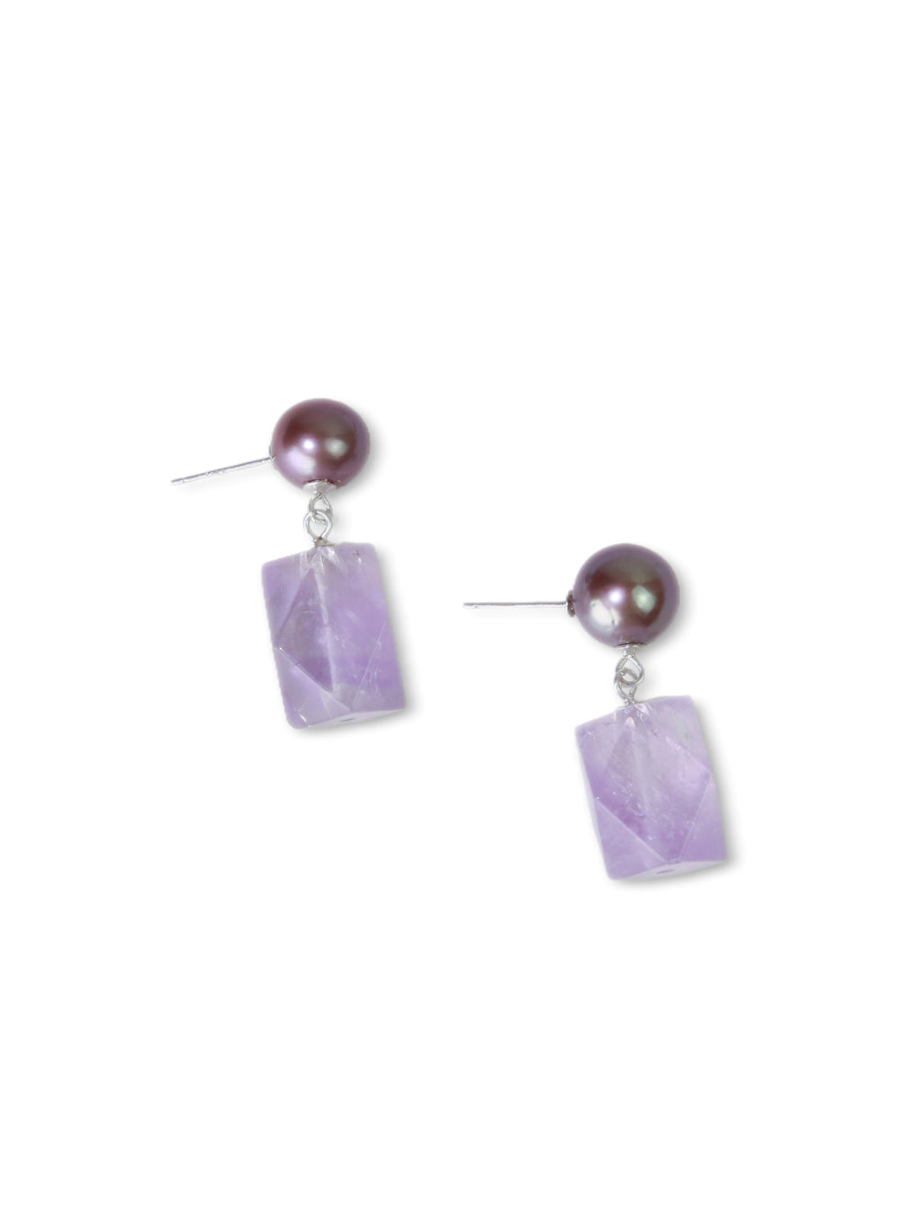 Faceted Amethyst Aurora Earrings